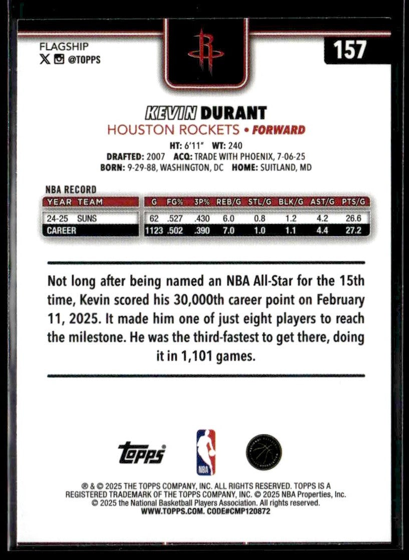 2025-26 Topps #157 Kevin Durant