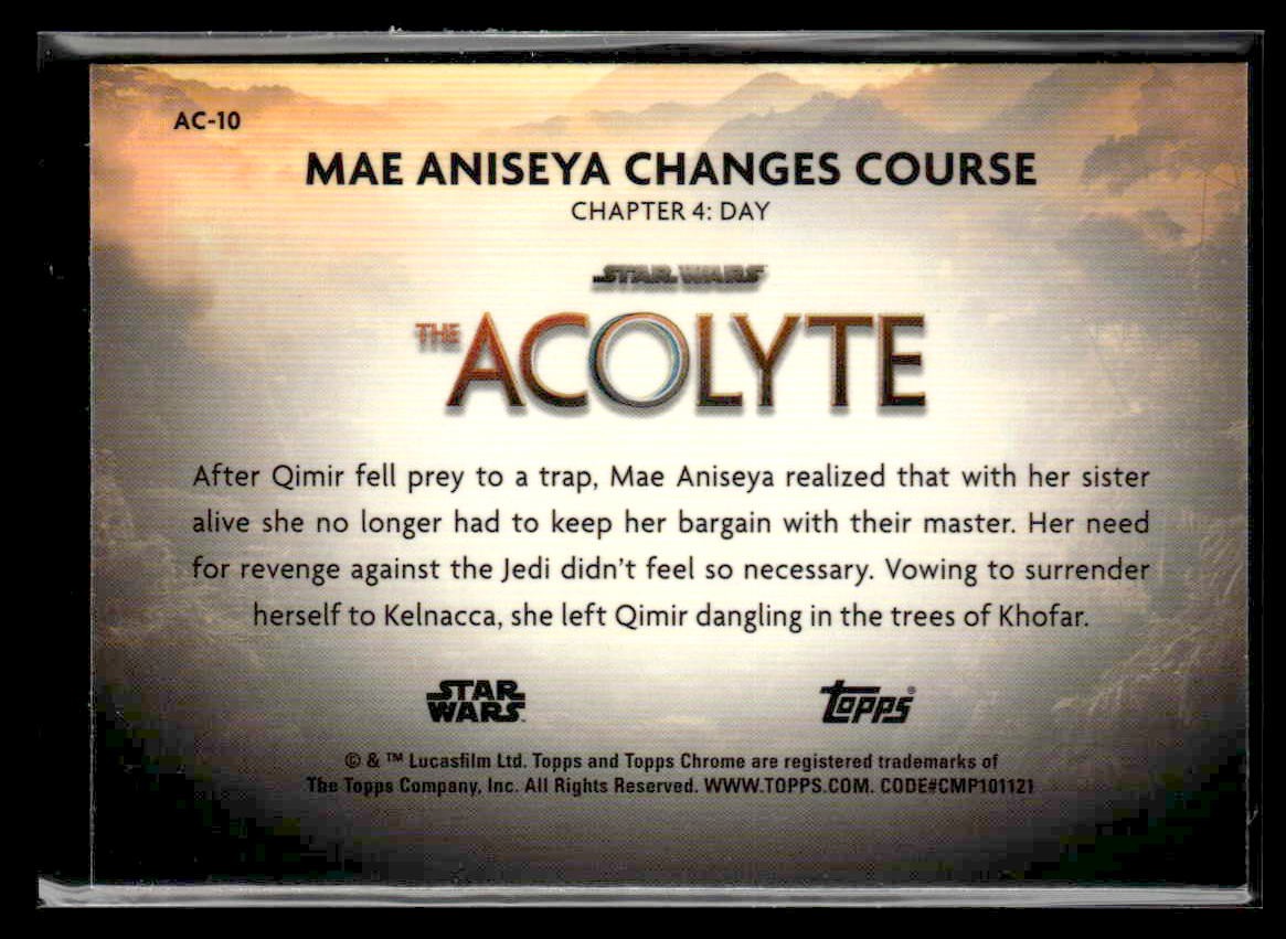 2025 Topps Chrome Star Wars #AC-10 Mae Aniseya Changes Course Acolyte