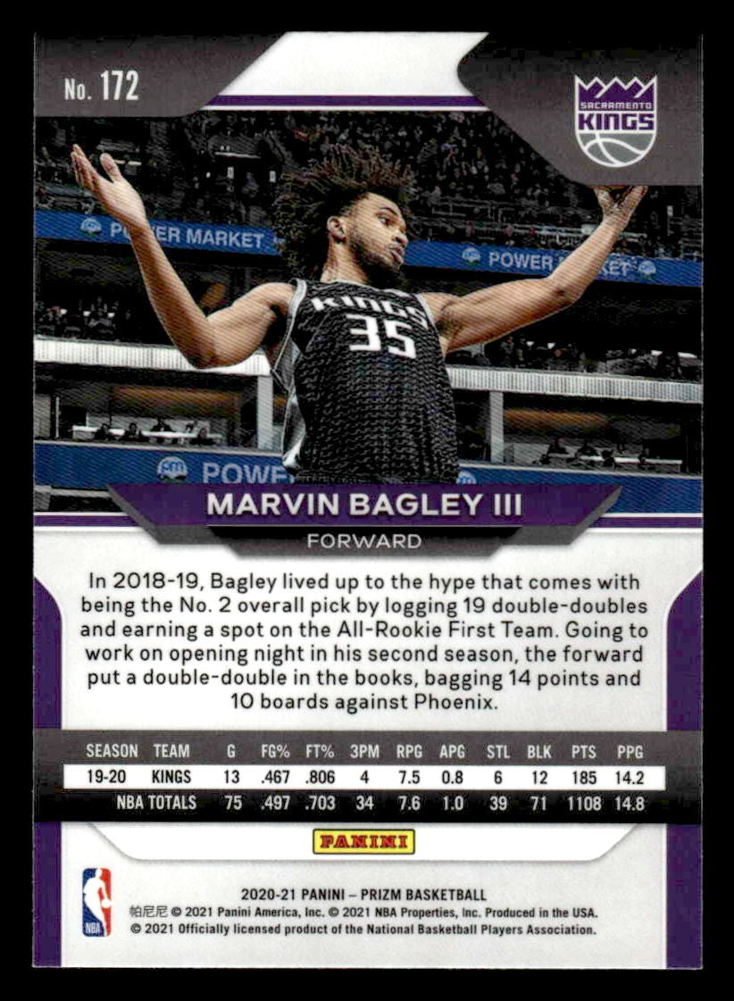 2020-21 Panini Prizm #172 Marvin Bagley III