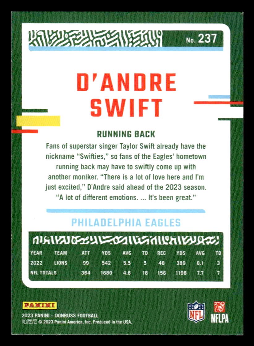2023 Donruss #237 D'Andre Swift