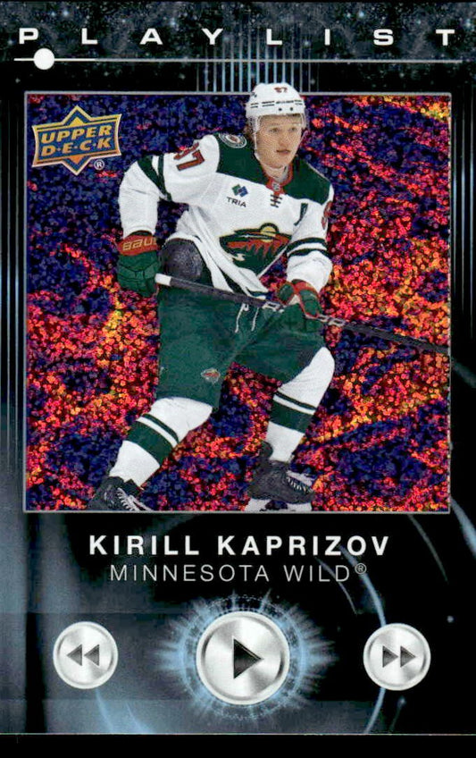 2024-25 Upper Deck #PL-4 Kirill Kaprizov Playlist Speckled