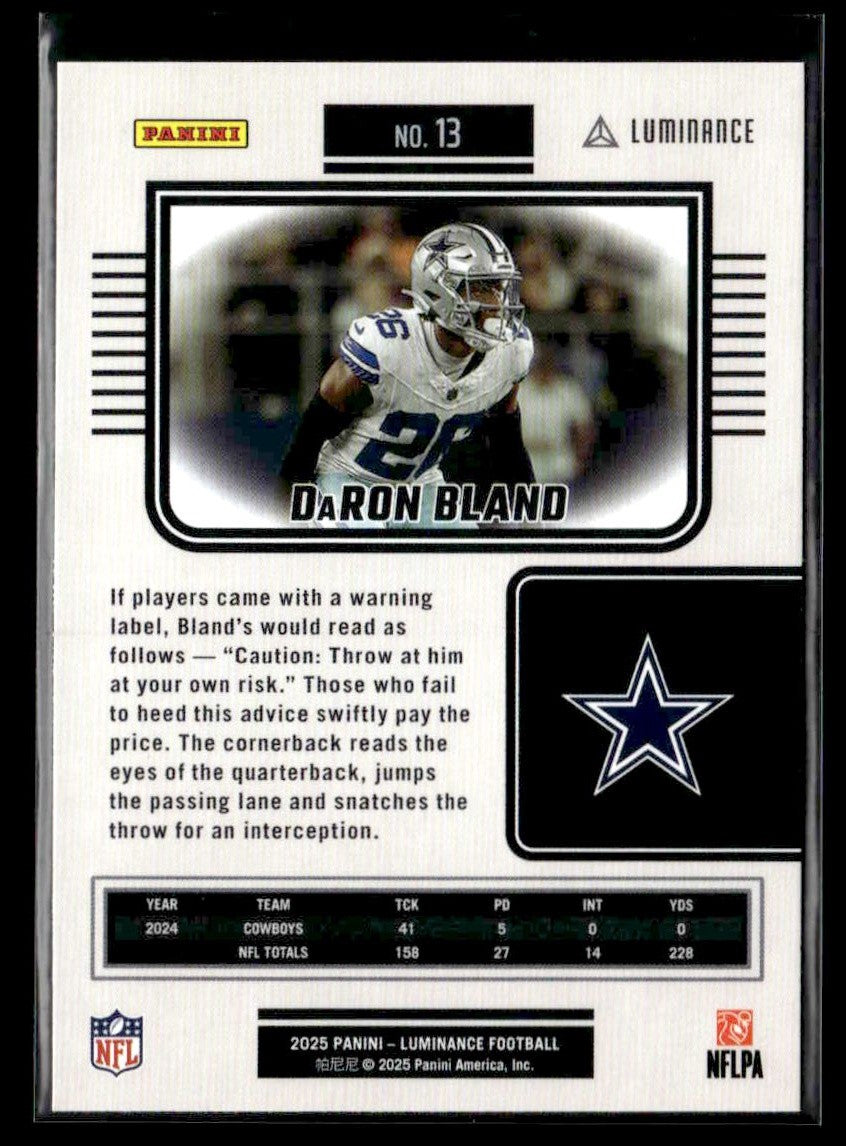 2025 Panini Luminance #13 DaRon Bland