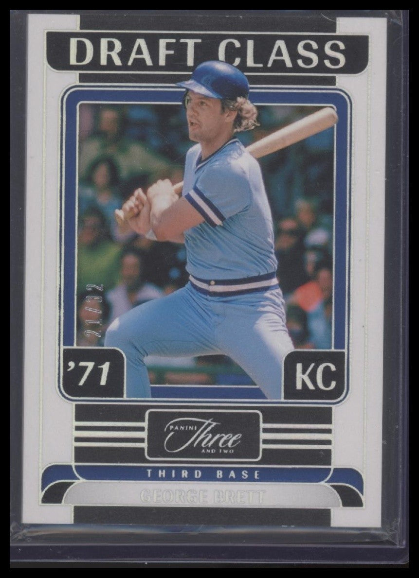 2024 Panini Three and Two #1 George Brett Draft Class Full Count #/32