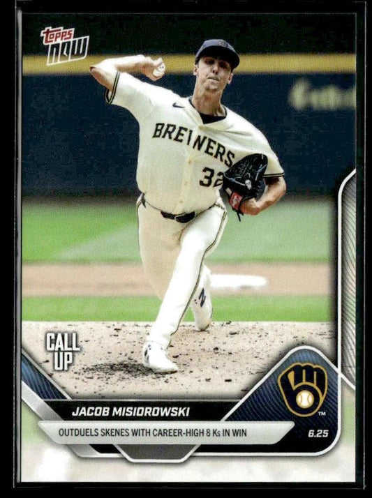2025 Topps Now #349 Jacob Misiorowski Outduels Skenes with 8 K's