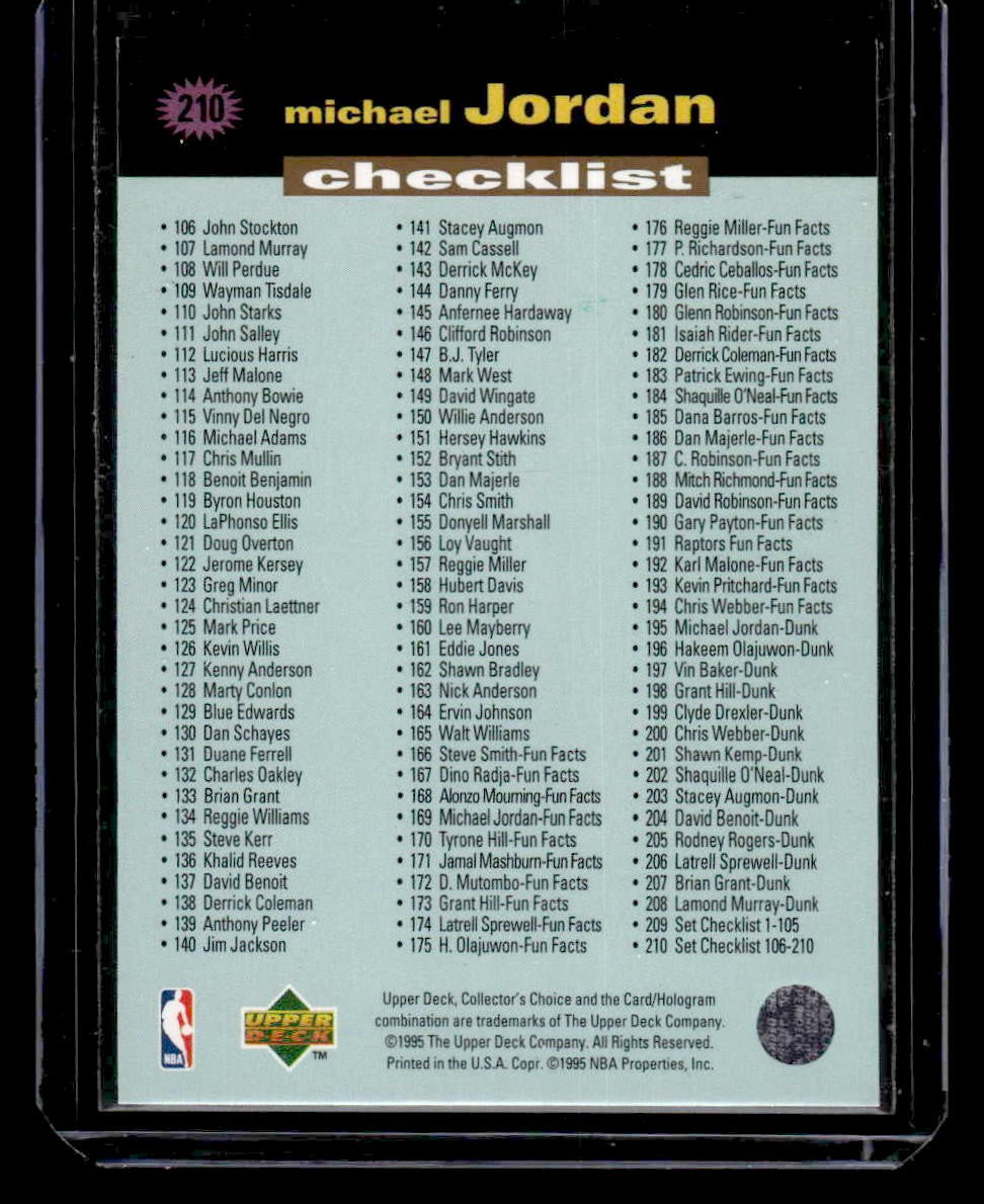 1995-96 Collector's Choice #210 Michael Jordan