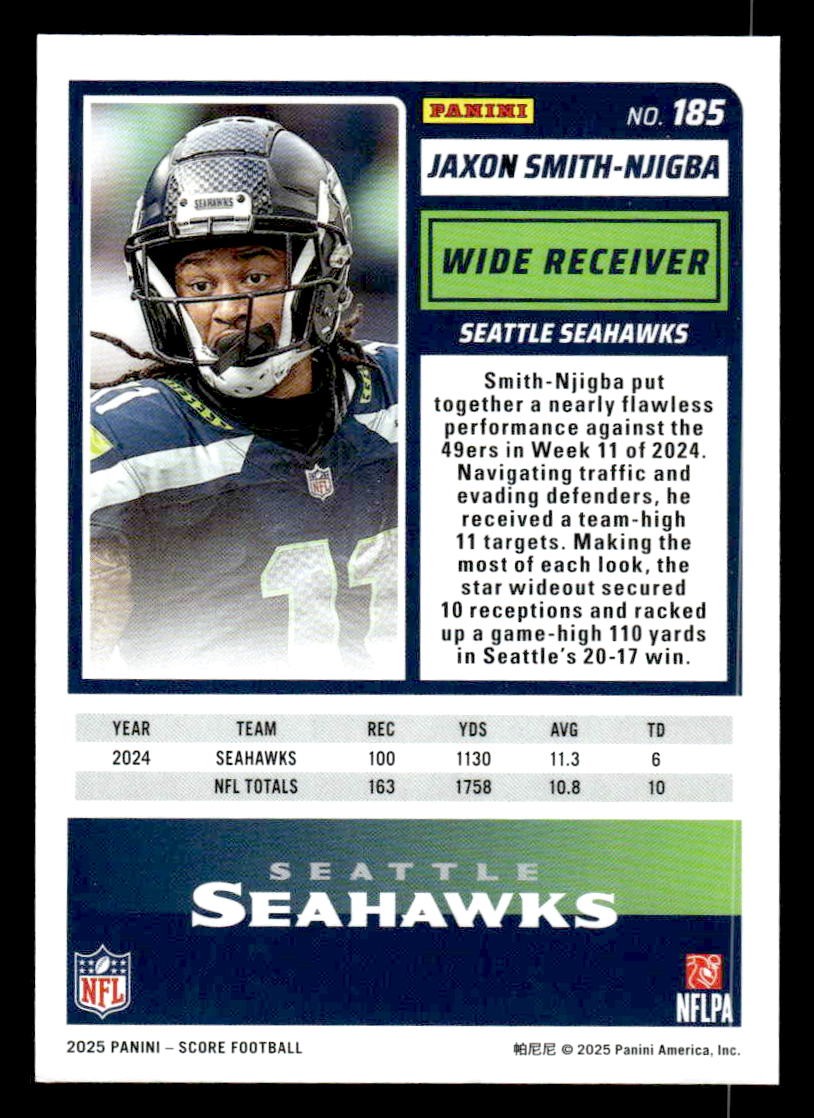 2025 Score #185 Jaxon Smith-Njigba