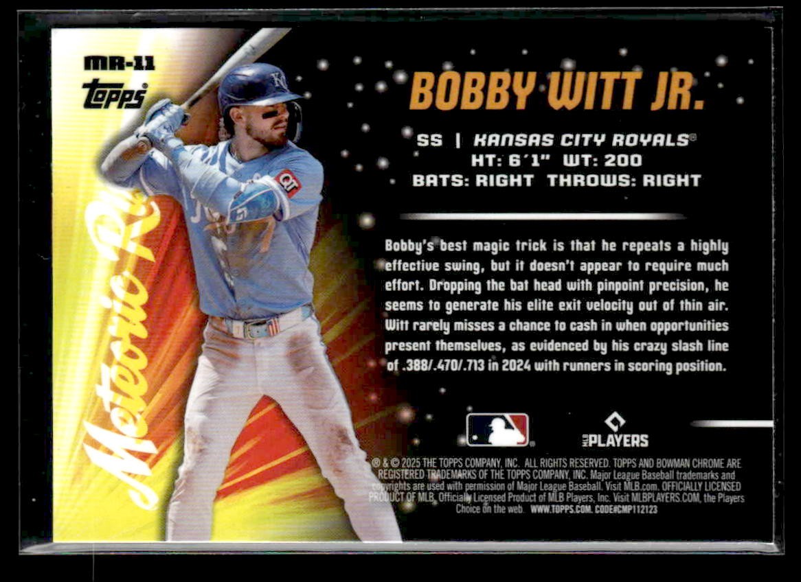 2025 Donruss Chrome #MR-11 Bobby Witt Jr