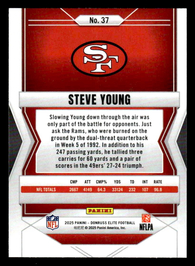 2025 Donruss Elite #37 Steve Young