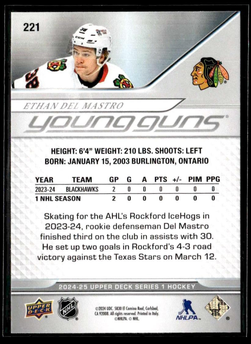 2024-25 Upper Deck #221 Ethan Del Mastro