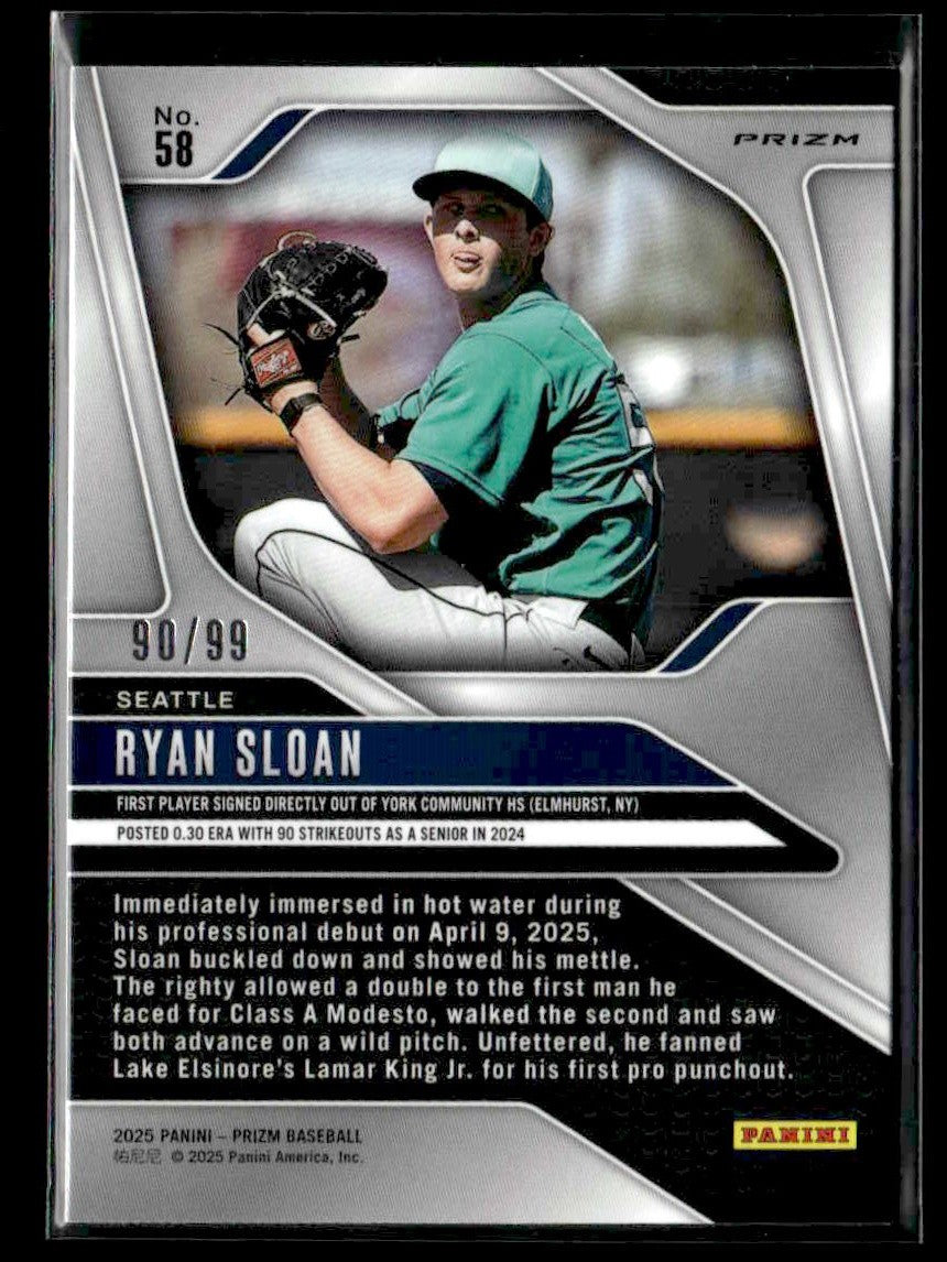 2025 Panini Prizm #58 Ryan Sloan Red Power Prizm #/99