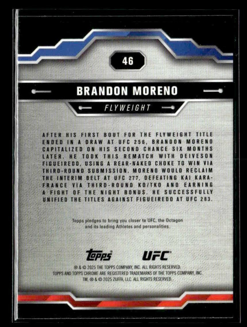 2025 Topps Chrome UFC #46 Brandon Moreno Prism Refractor