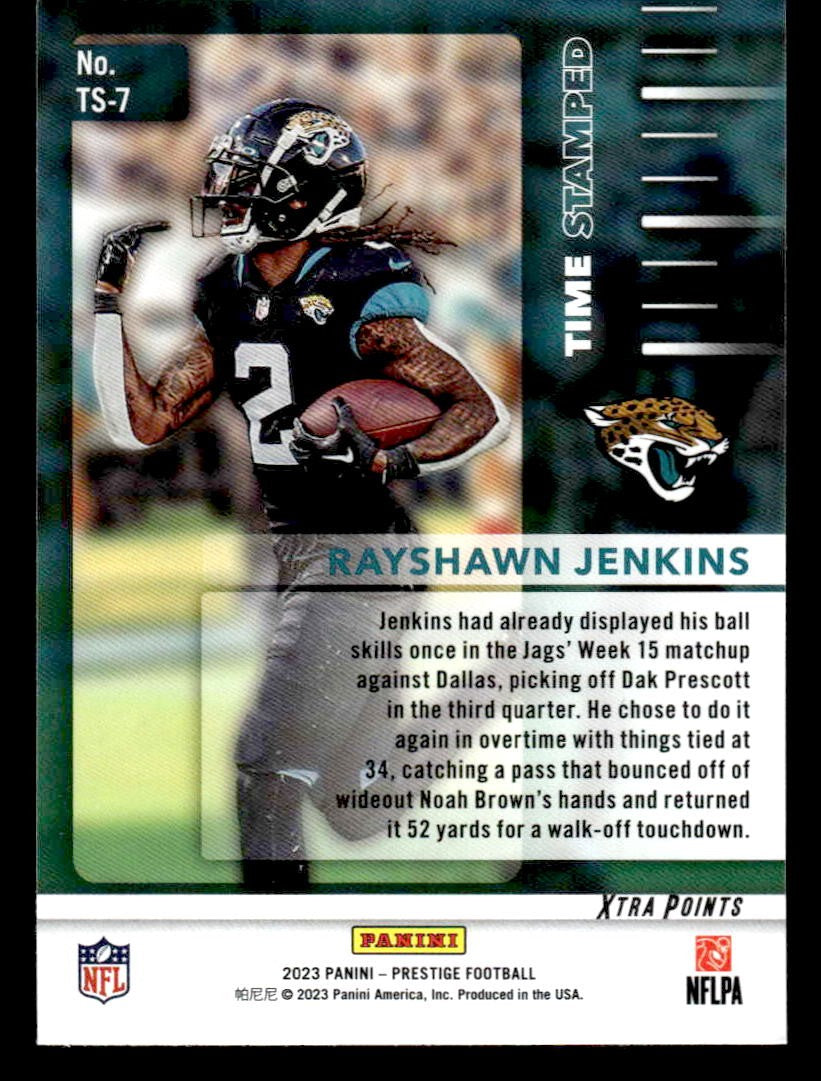 2023 Panini Prestige #TS-7 Rayshawn Jenkins Time Stamped