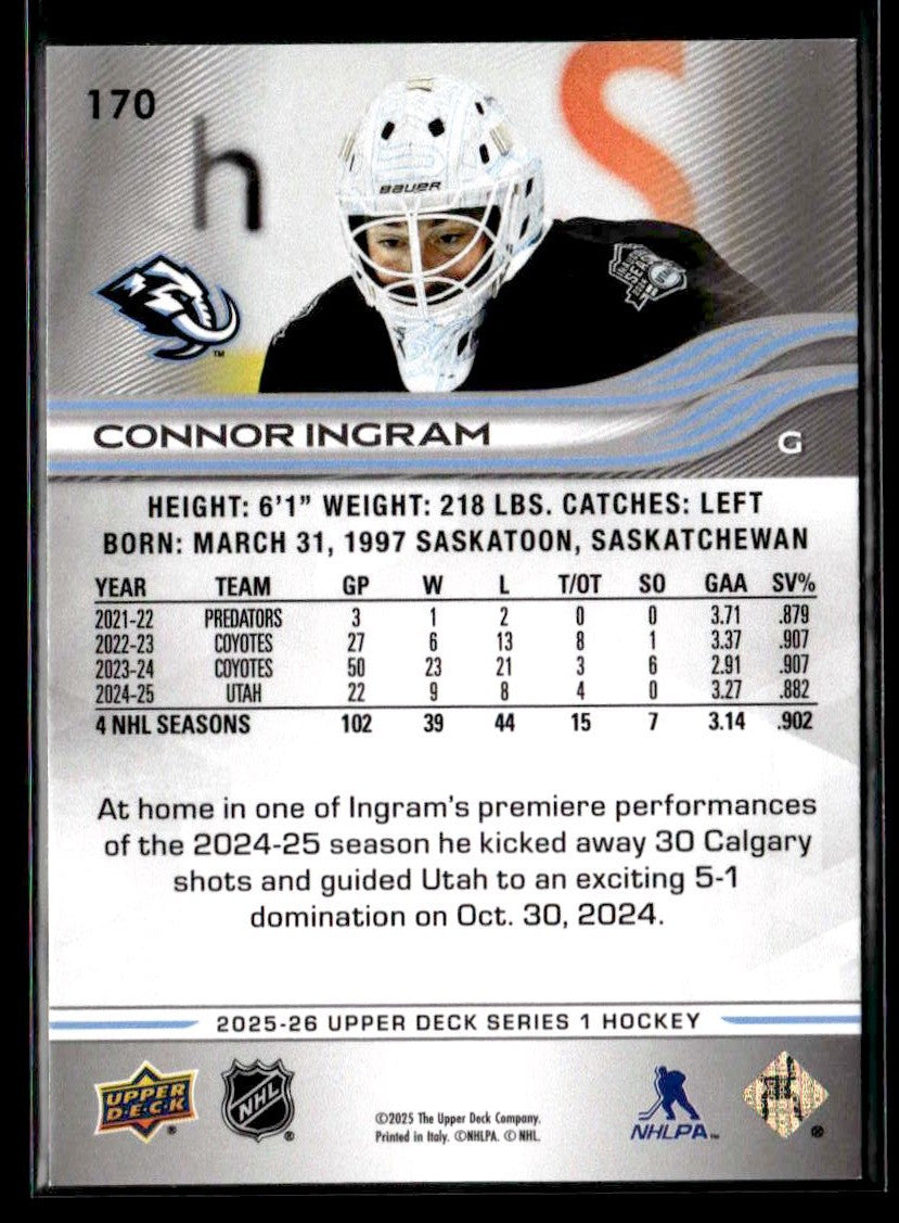 2025-26 Upper Deck #170 Connor Ingram