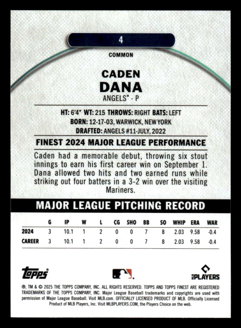 2025 Finest #4 Caden Dana