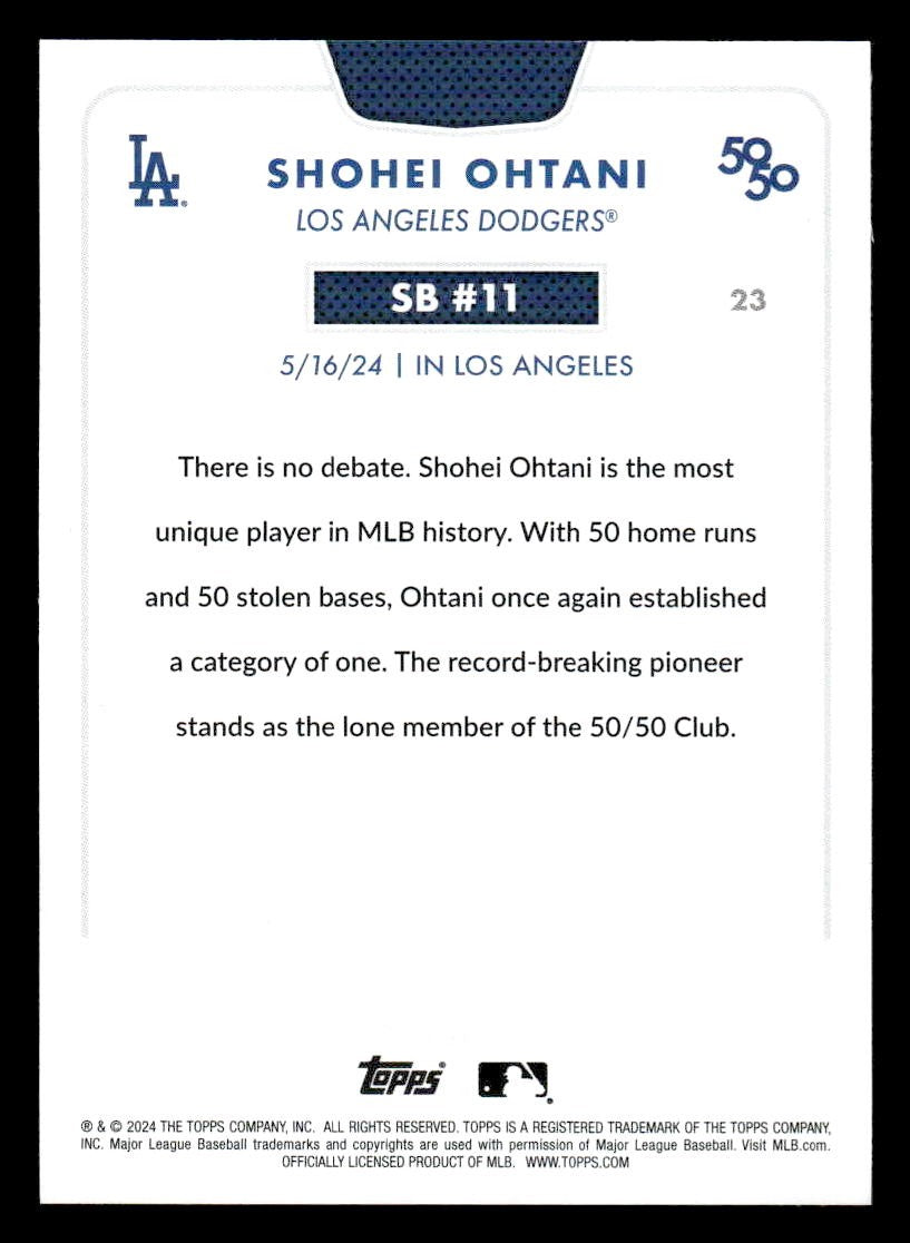2024 Topps 50/50: Shohei Ohtani #23 Shohei Ohtani