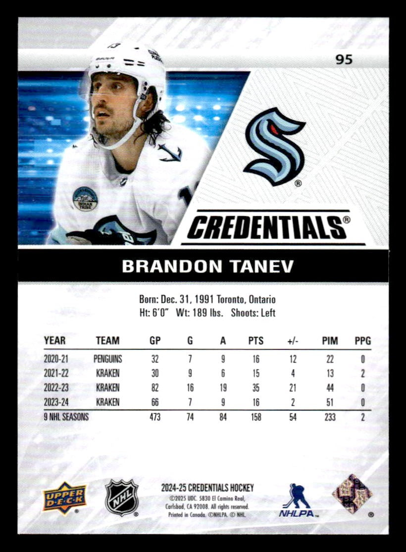 2024-25 Upper Deck Credentials #95 Brandon Taney
