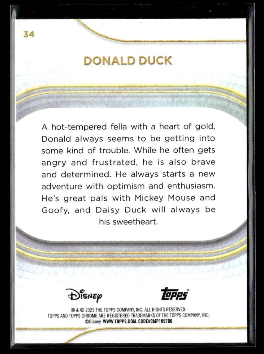 π Donald Duck β 2025 Topps Chrome Disney #34 π