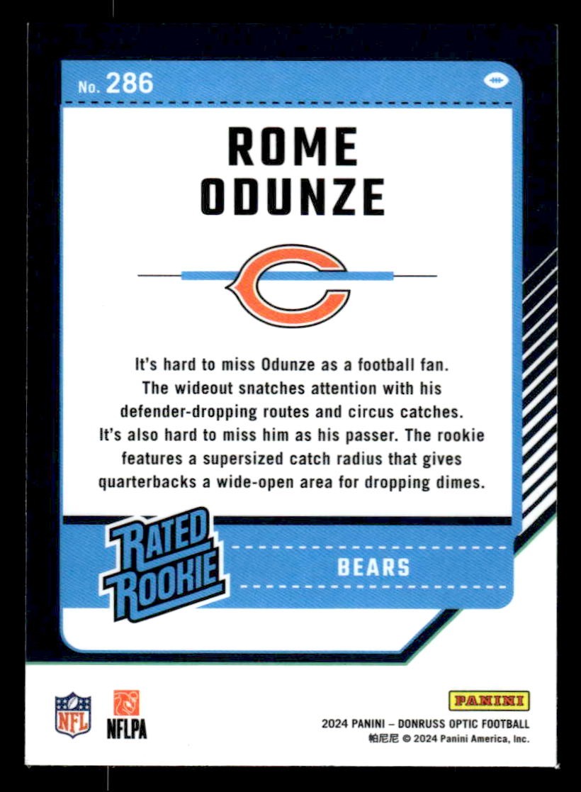 2024 Donruss Optic #286 Rome Odunze
