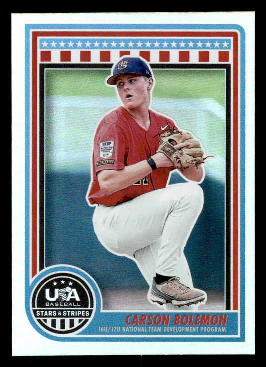 2025 Panini Stars and Stripes USA Baseball #115 Carson Bolemon