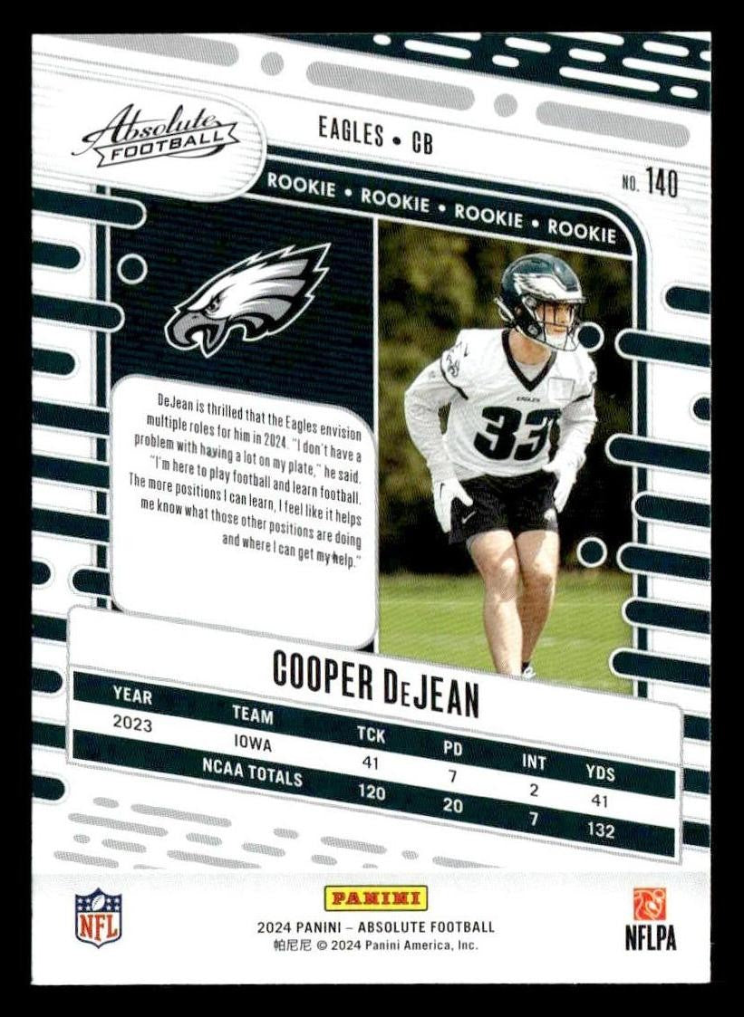 2024 Panini Absolute #140 Cooper DeJean Retail