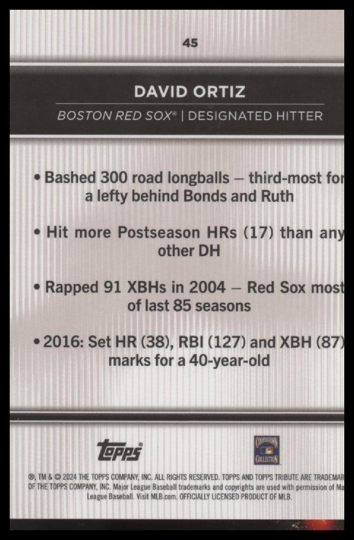 2024 Topps Tribute #45 David Ortiz