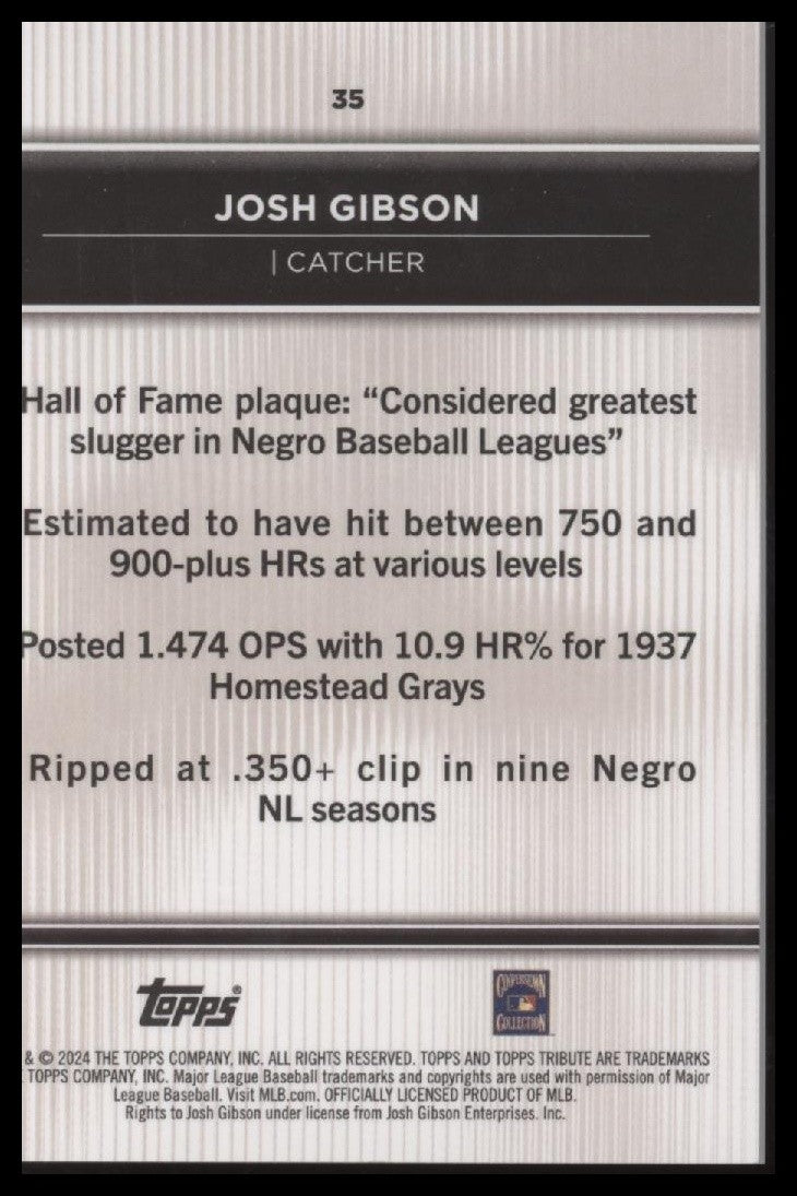 2024 Topps Tribute #35 Josh Gibson