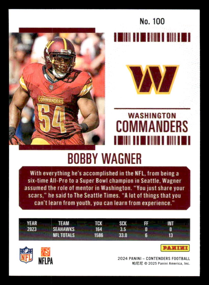 2024 Panini Contenders Football Mojo #100 Bobby Wagner