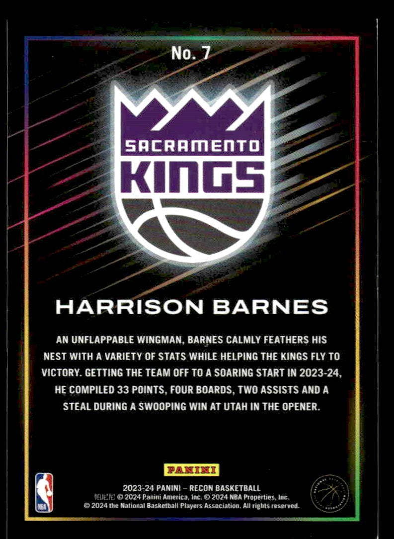 2023-24 Panini Recon #7 Harrison Barnes Holo Bronze #/299