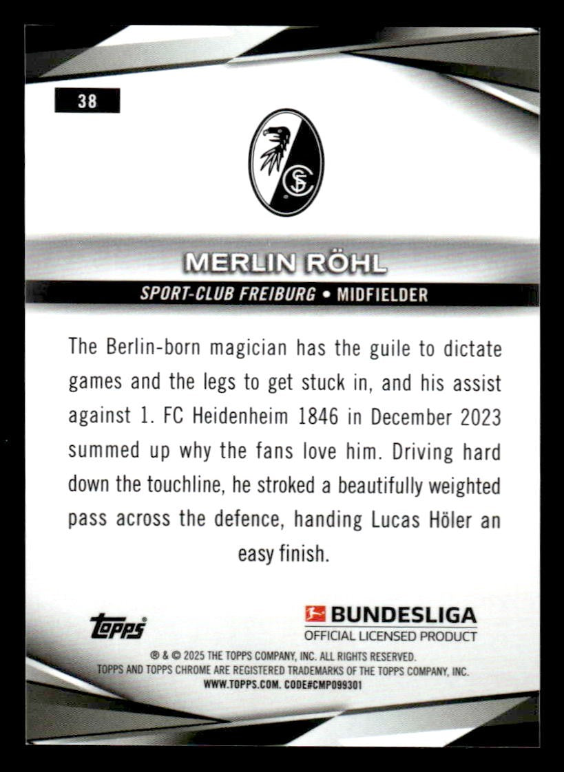 2025 Topps Chrome Bundesliga #38 Merlin Rohl