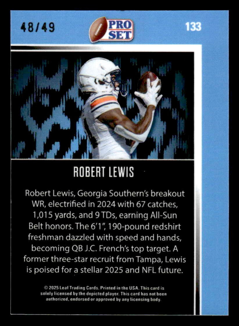 2025 Pro Set Metal #133 Robert Lewis Prismatic Silver