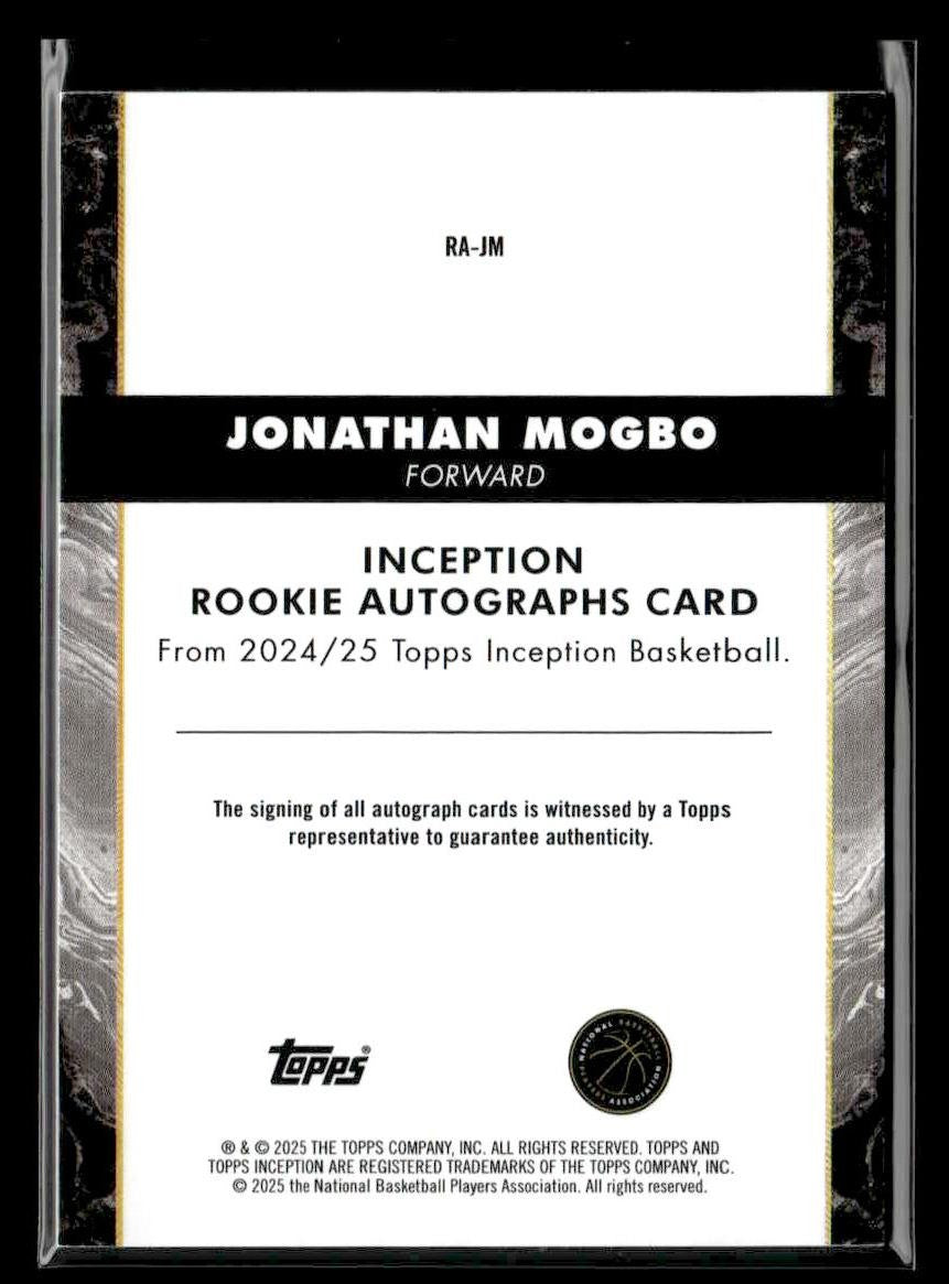 2025 Topps Inception #RA-JM Jonathan Mogbo Rookie Autographs Red #/75