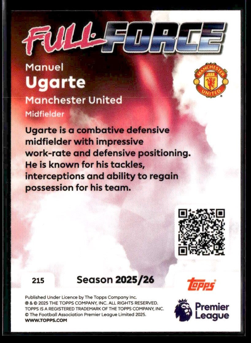 2025-26 Topps Premier League #215 Manuel Ugarte Rainbow Foil