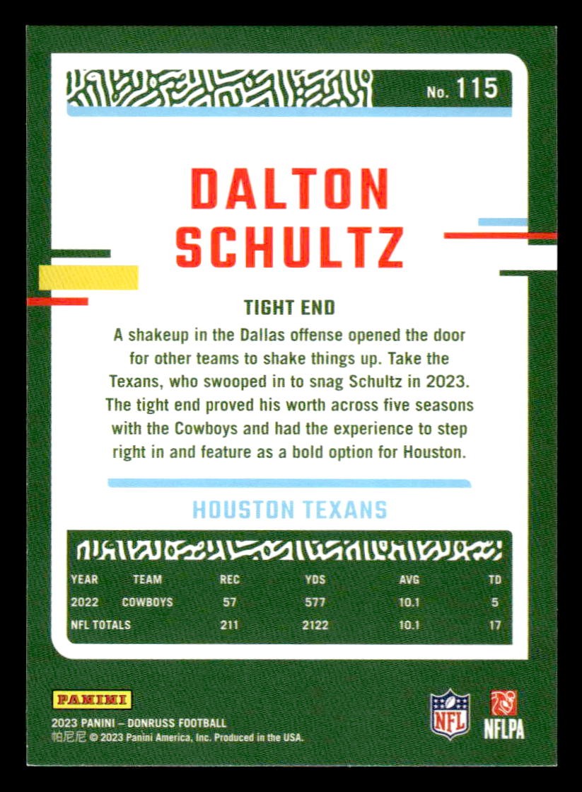 2023 Donruss #115 Dalton Schultz