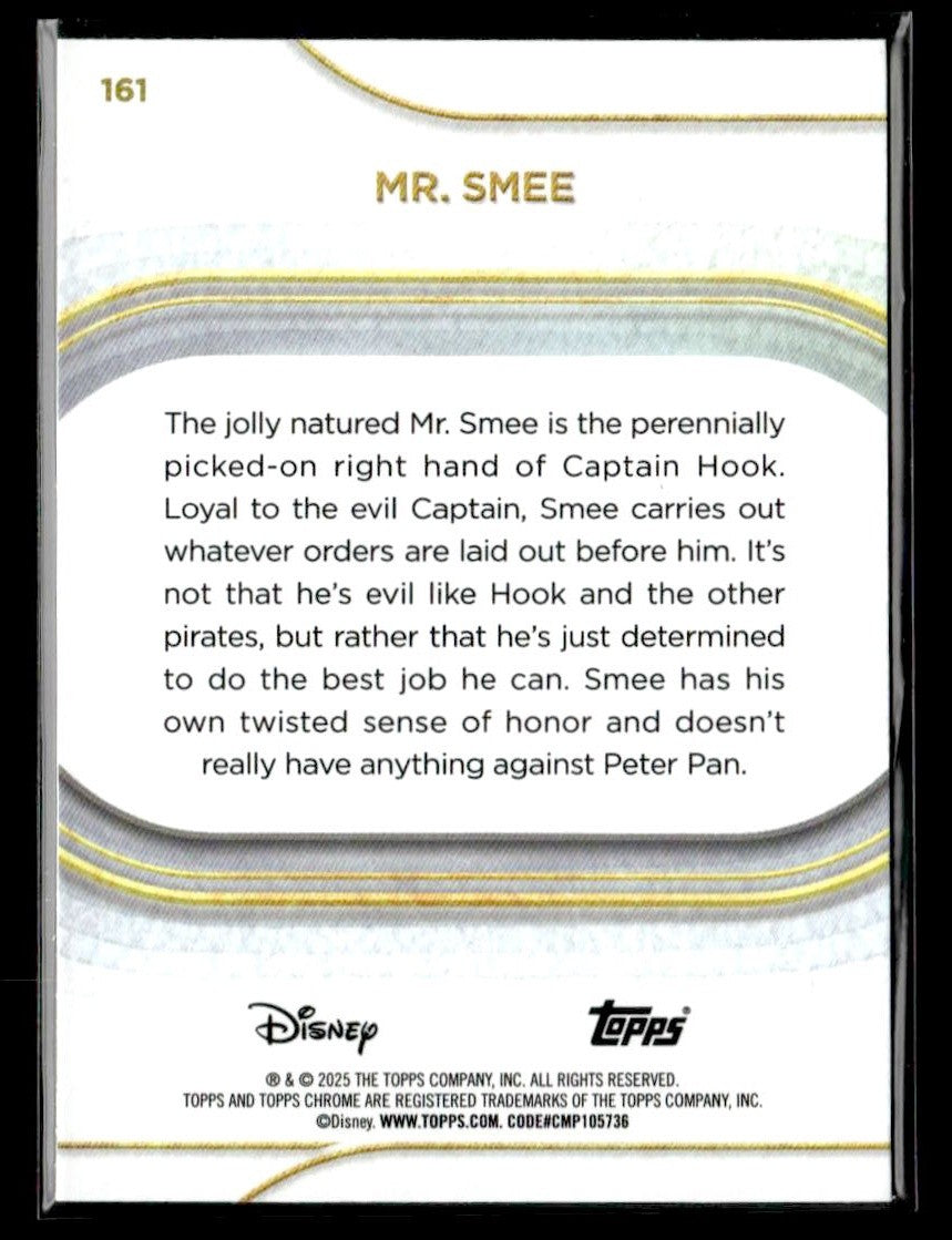 π Mr. Smee β 2025 Topps Chrome Disney #161 π