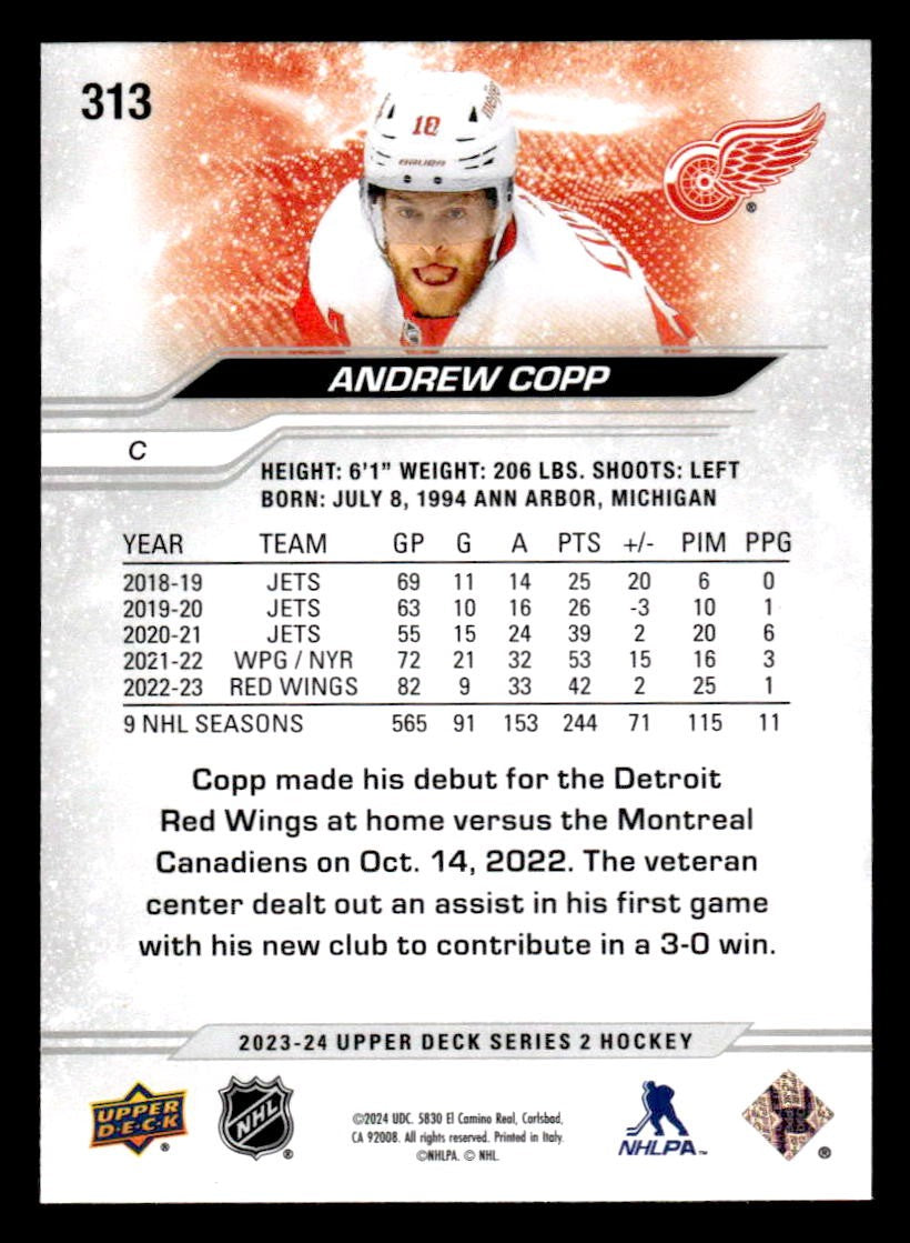 2023-24 Upper Deck #313 Andrew Copp