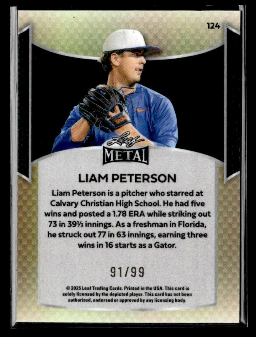 2025 Leaf Metal #124 Liam Peterson