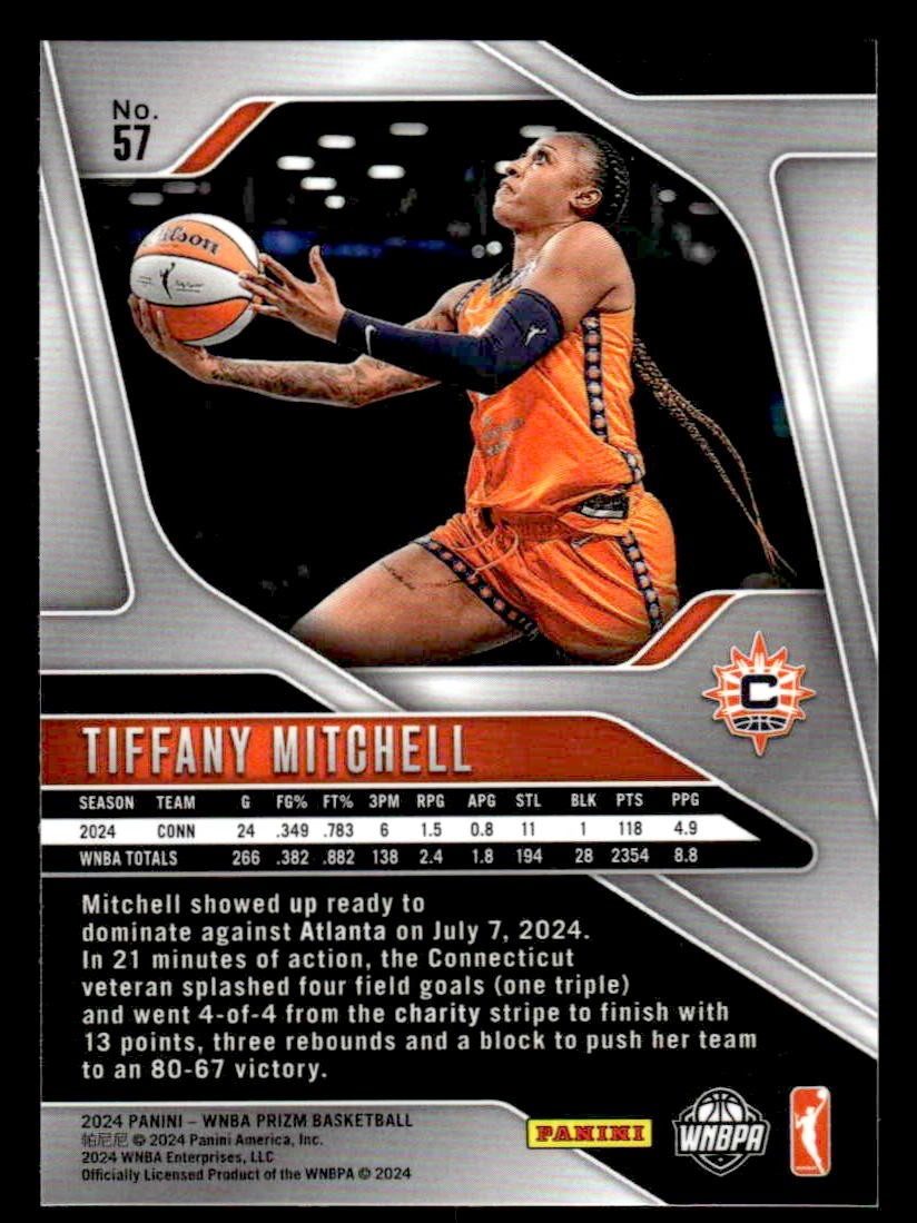 2024 Panini Prizm WNBA #57 Tiffany Mitchell