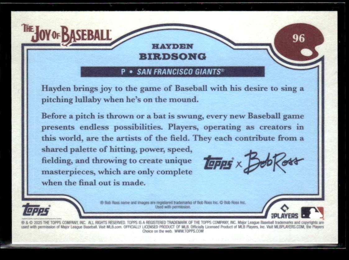 2025 Topps x Bob Ross: The Joy of Baseball #96 Hayden Birdsong