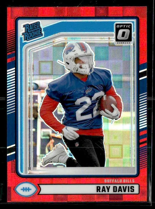 2024 Donruss #316 Ray Davis Optic Rated Rookies Preview Red Pandora
