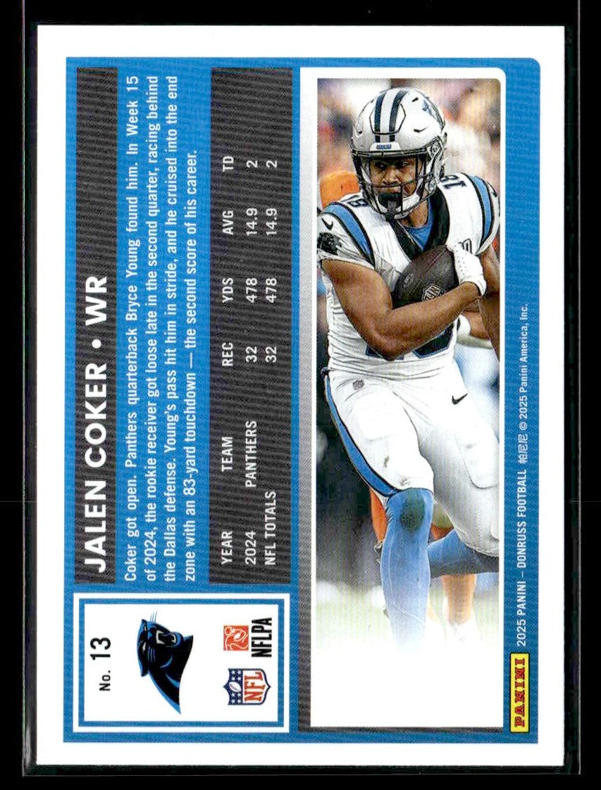 2025 Donruss #13 Jalen Coker