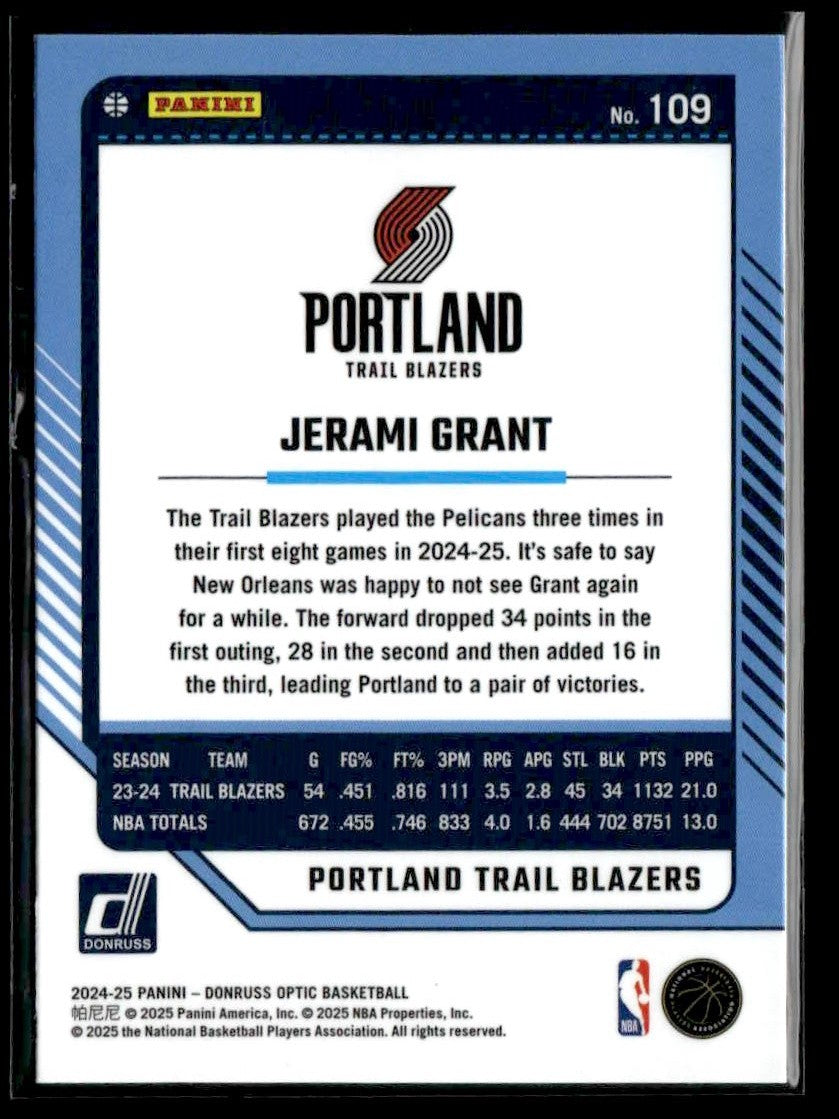 2024-25 Donruss Optic #109 Jerami Grant