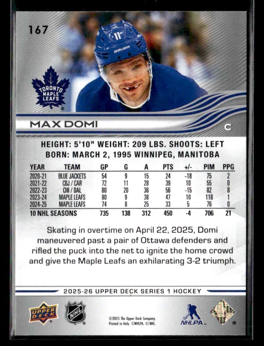 2025-26 Upper Deck #167 Max Domi