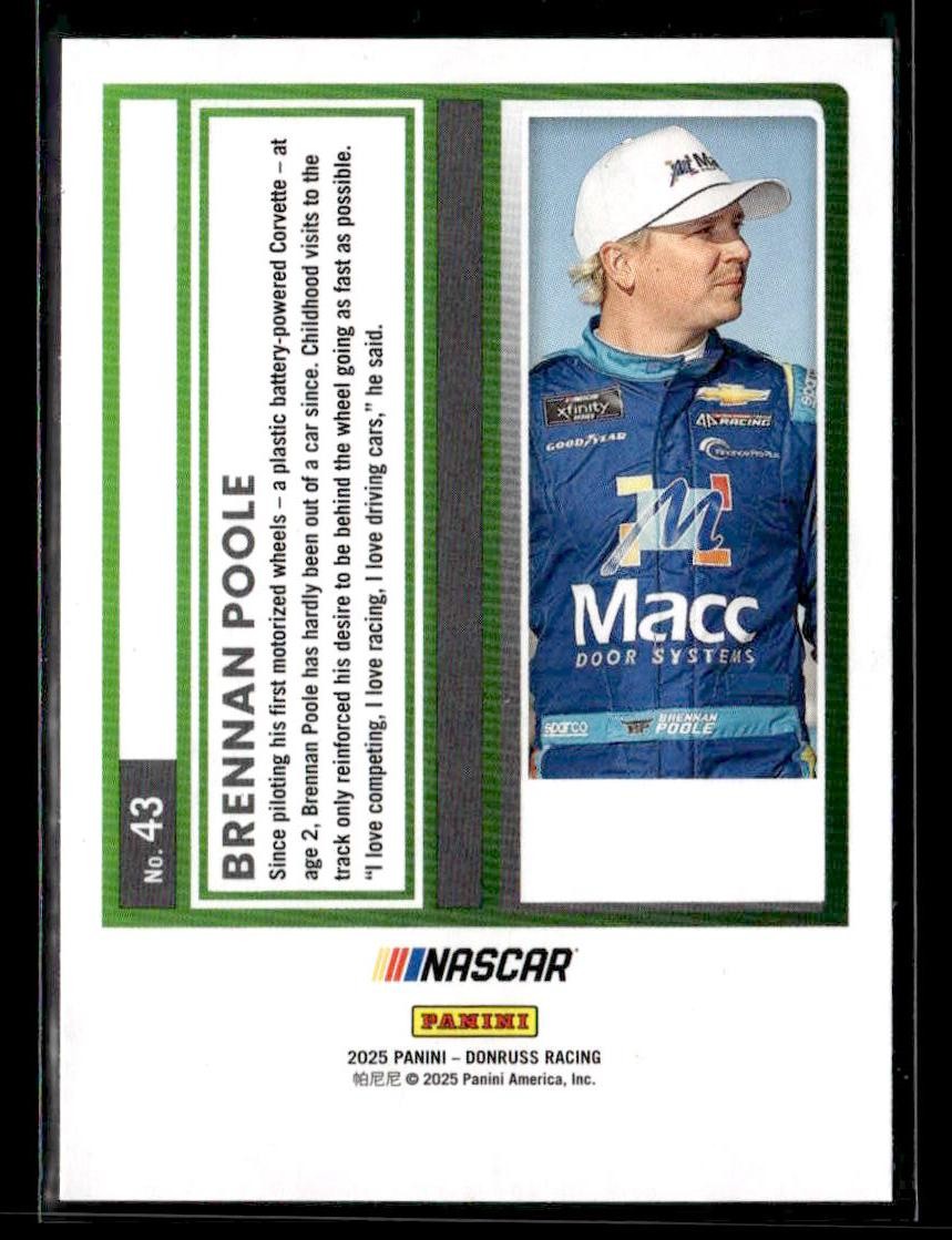 2025 Donruss #43 Brennan Poole Red and Blue