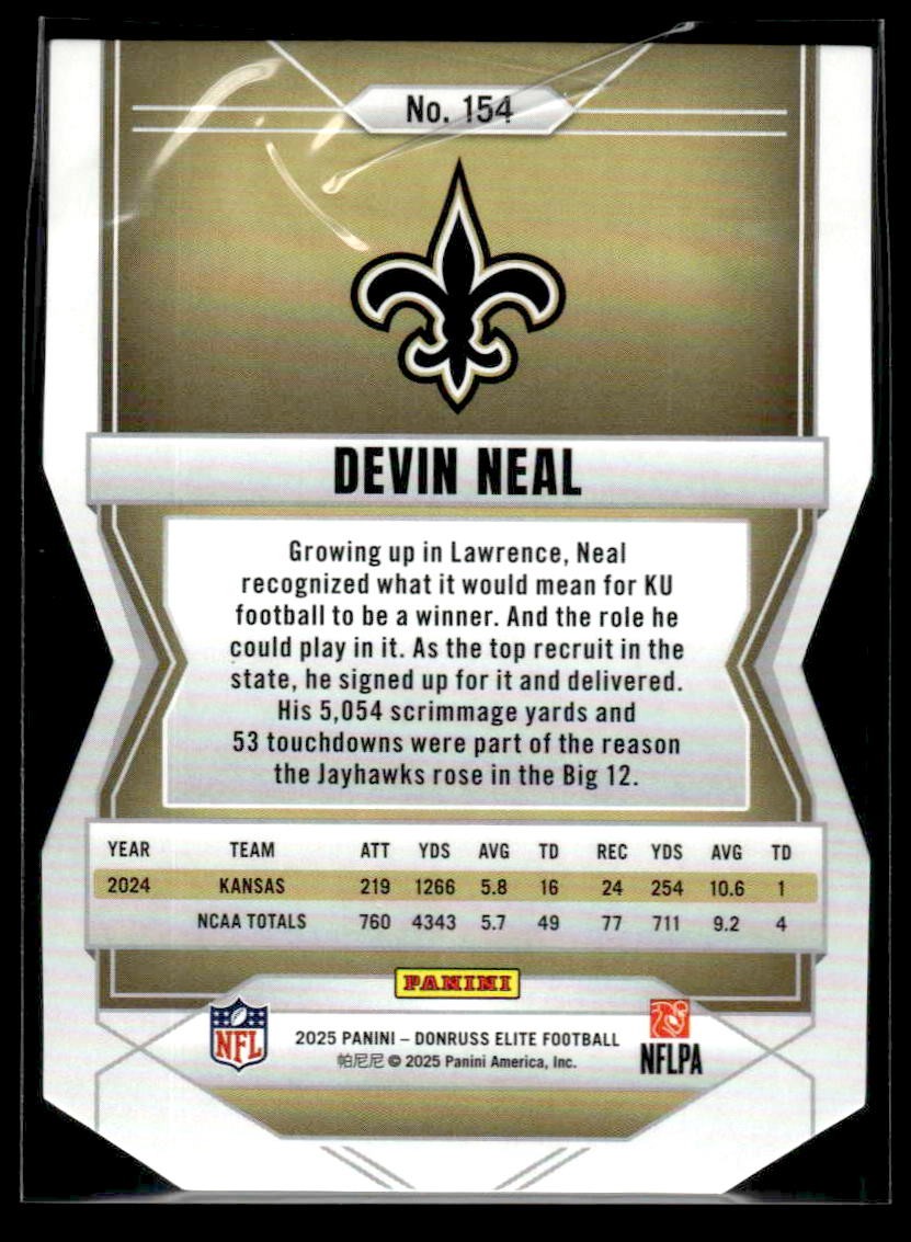 2025 Donruss Elite #154 Devin Neal Status Die-Cut #/9