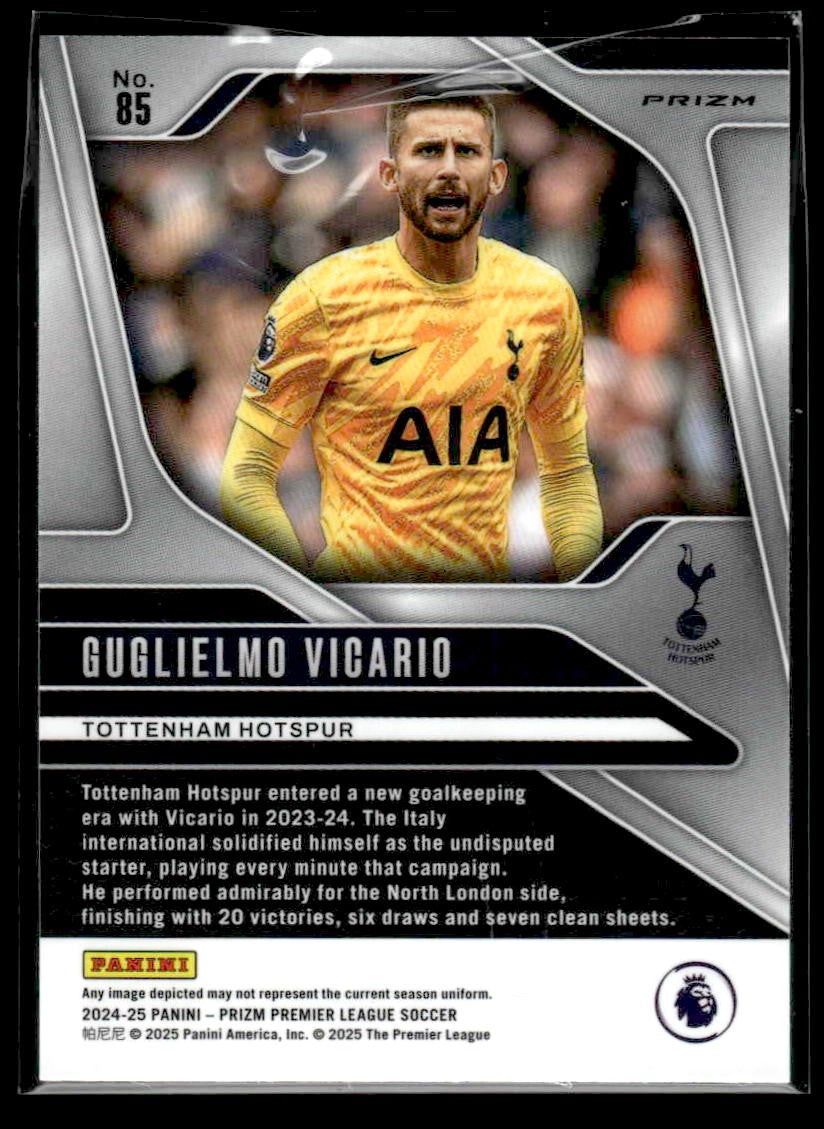 2024-25 Prizm Premier League #85 Guglielmo Vicario Choice Red White and Blue