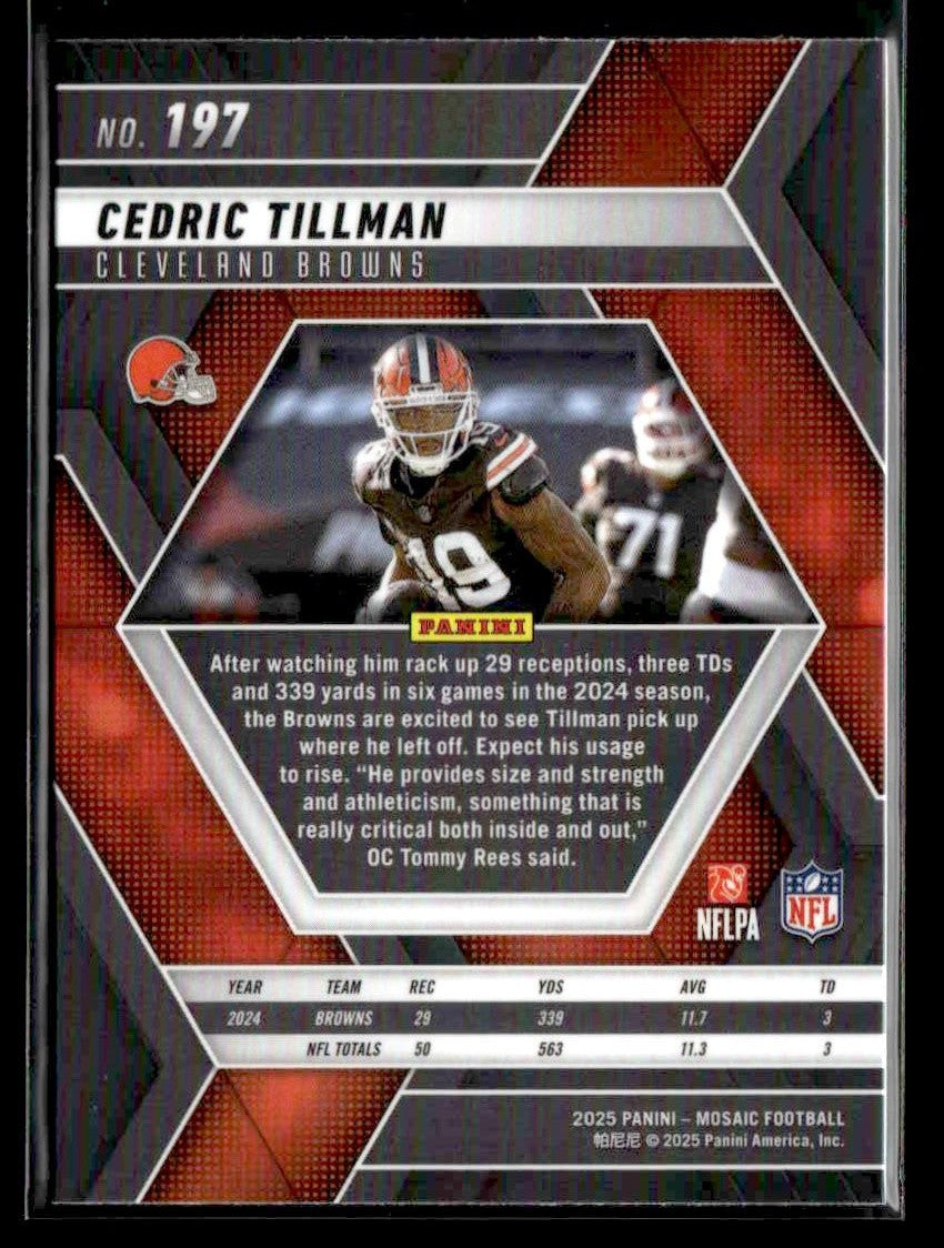 2025 Panini Mosaic #197 Cedric Tillman