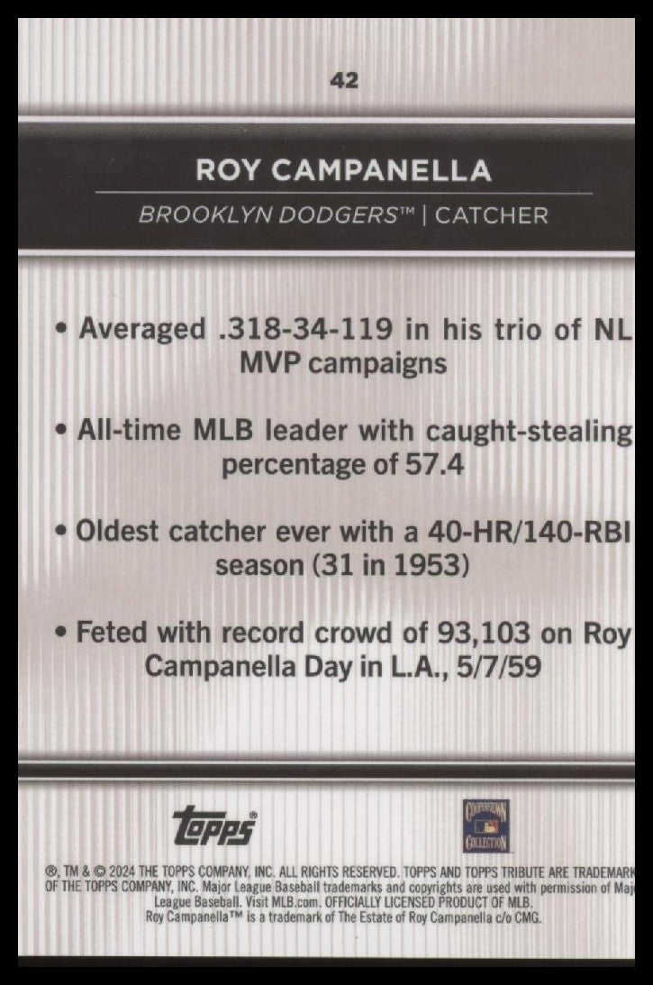 2024 Topps Tribute #42 Roy Campanella