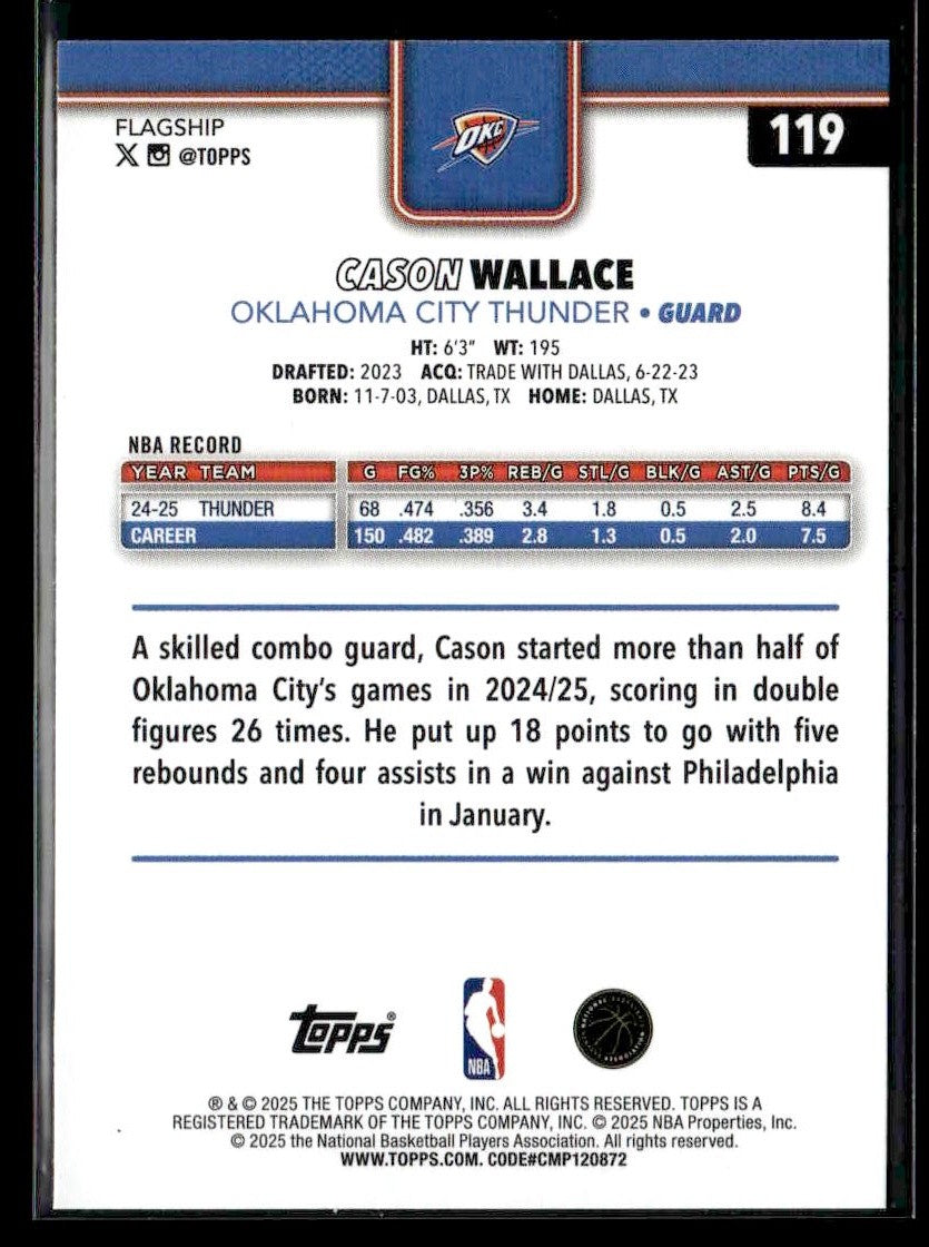 2025-26 Topps #119 Cason Wallace