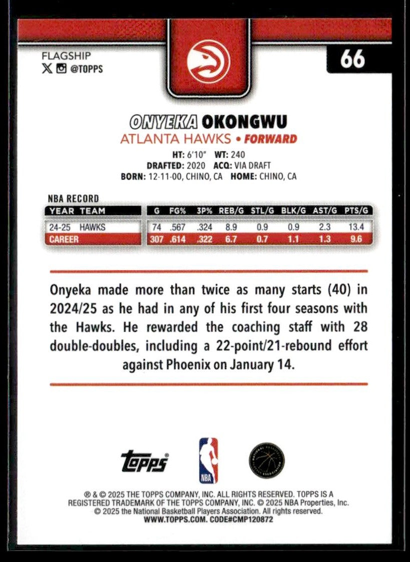 2025-26 Topps #66 Onyeka Okongwu