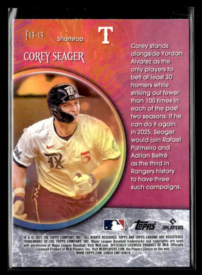 2025 Topps Chrome #F15-15 Corey Seager Fortune 15